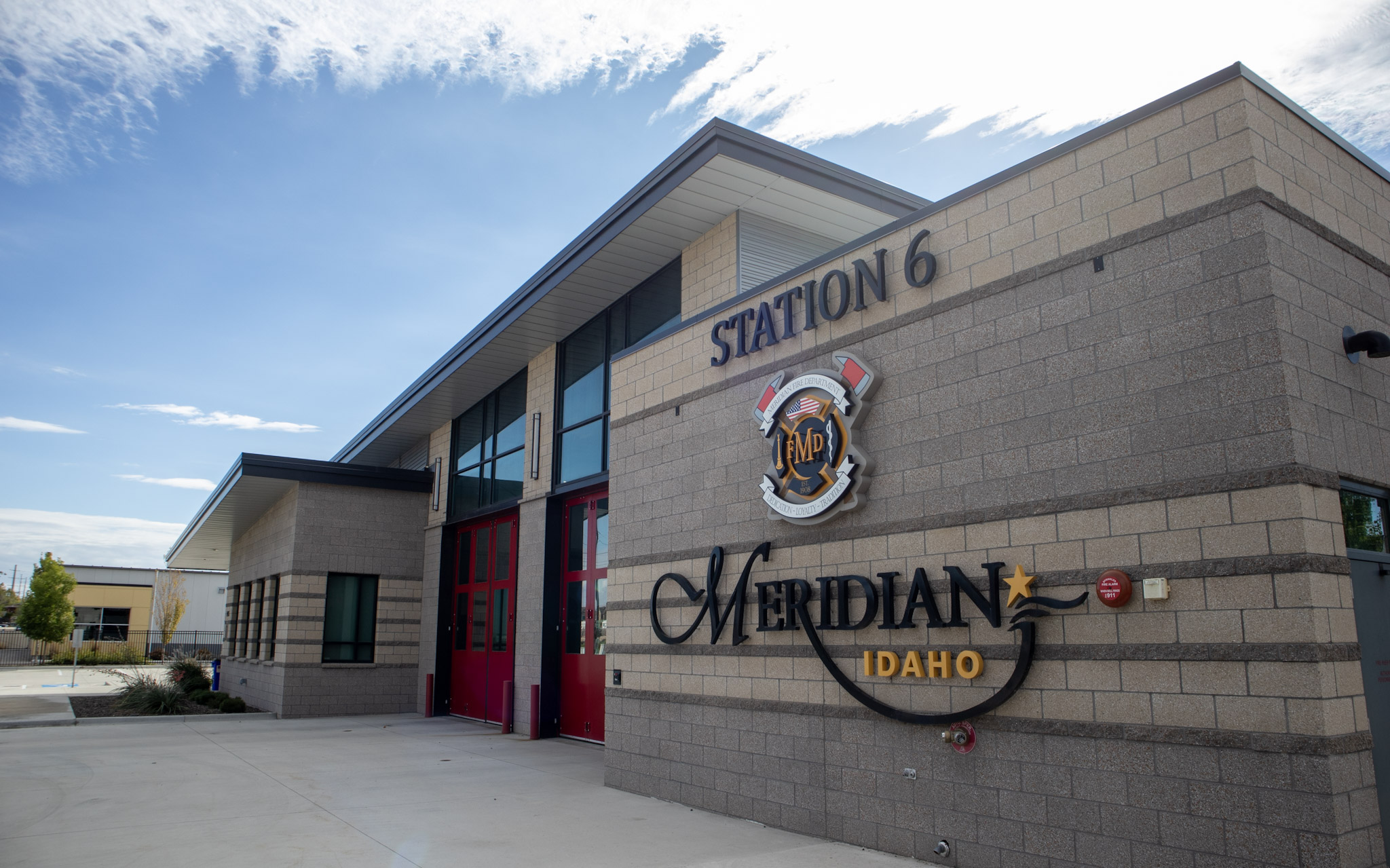 Outside Fire Station number 6 in South Meridian